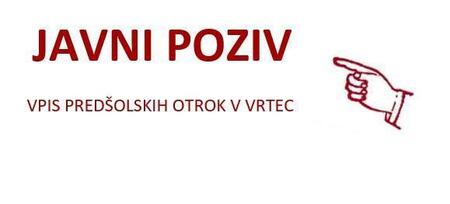 Slika javni natečaj - vpis v vrtec